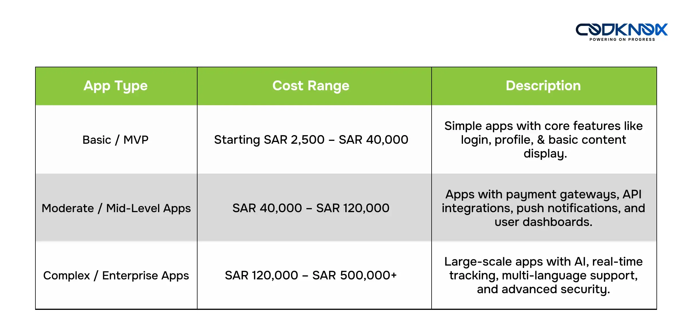 Cost of Mobile App Development in Saudi Arabia UAE