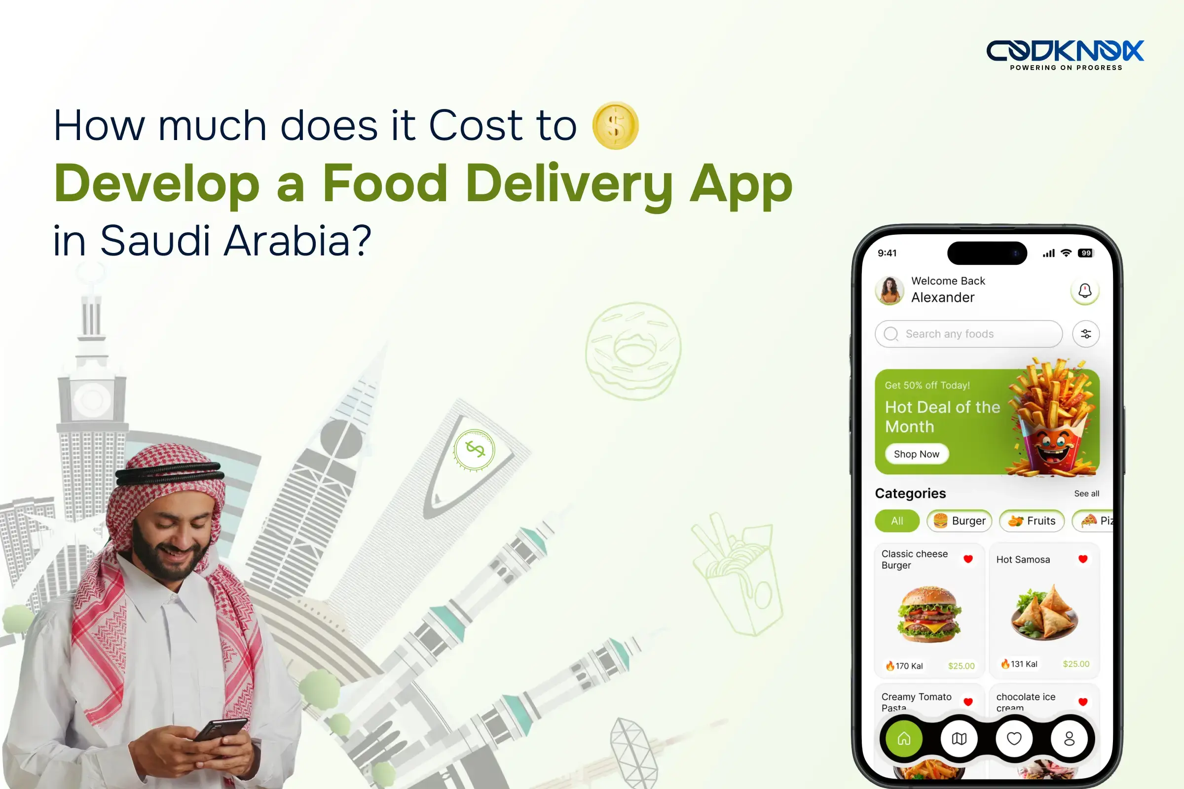 How much does it cost to develop a food delivery app in Saudi Arabia